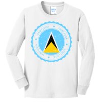 Saint Lucia Kids Long Sleeve Shirt