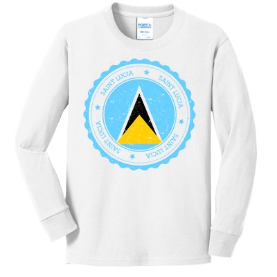 Saint Lucia Kids Long Sleeve Shirt