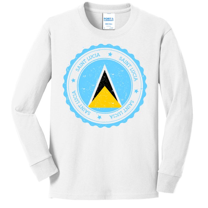 Saint Lucia Kids Long Sleeve Shirt