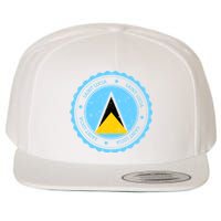 Saint Lucia Wool Snapback Cap