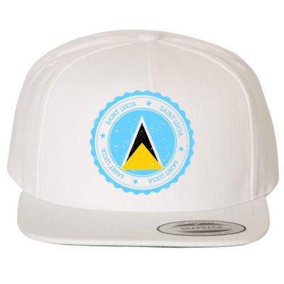 Saint Lucia Wool Snapback Cap