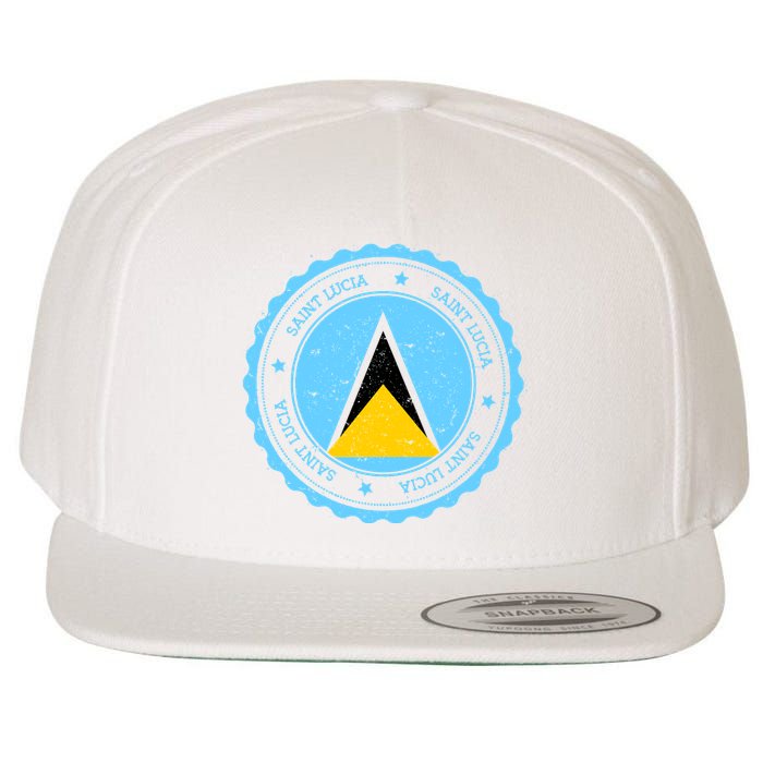 Saint Lucia Wool Snapback Cap