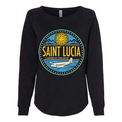 Saint Lucia Caribbean Paradise Womens California Wash Sweatshirt