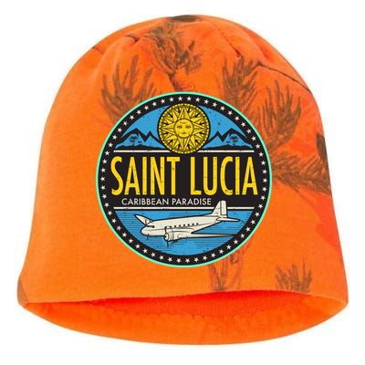 Saint Lucia Caribbean Paradise Kati - Camo Knit Beanie