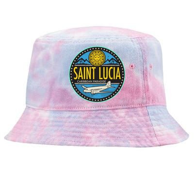 Saint Lucia Caribbean Paradise Tie-Dyed Bucket Hat