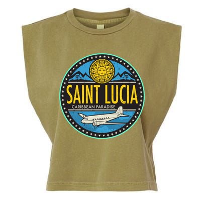 Saint Lucia Caribbean Paradise Garment-Dyed Women's Muscle Tee