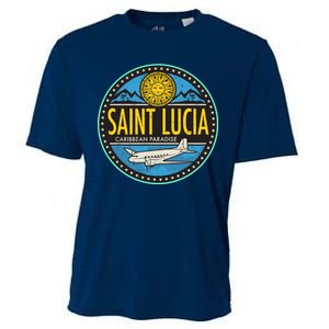 Saint Lucia Caribbean Paradise Cooling Performance Crew T-Shirt