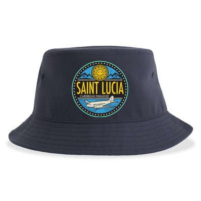 Saint Lucia Caribbean Paradise Sustainable Bucket Hat