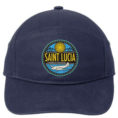 Saint Lucia Caribbean Paradise 7-Panel Snapback Hat