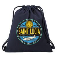 Saint Lucia Caribbean Paradise Drawstring Bag