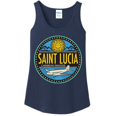 Saint Lucia Caribbean Paradise Ladies Essential Tank