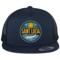 Saint Lucia Caribbean Paradise Flat Bill Trucker Hat