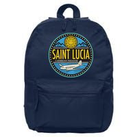 Saint Lucia Caribbean Paradise 16 in Basic Backpack