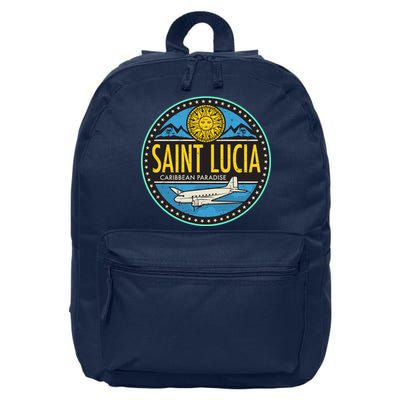 Saint Lucia Caribbean Paradise 16 in Basic Backpack