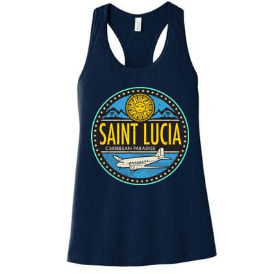 Saint Lucia Caribbean Paradise Women's Racerback Tank