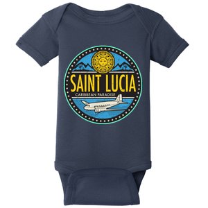 Saint Lucia Caribbean Paradise Baby Bodysuit