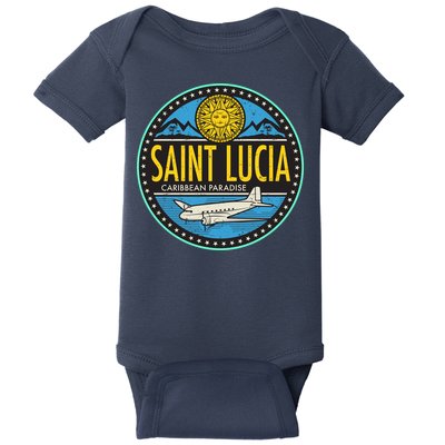 Saint Lucia Caribbean Paradise Baby Bodysuit