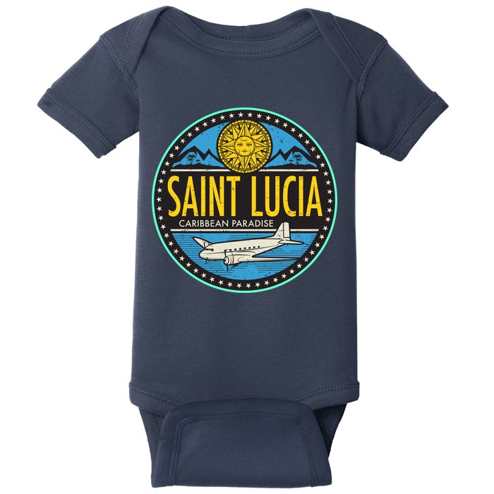 Saint Lucia Caribbean Paradise Baby Bodysuit