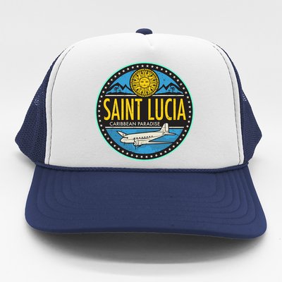 Saint Lucia Caribbean Paradise Trucker Hat