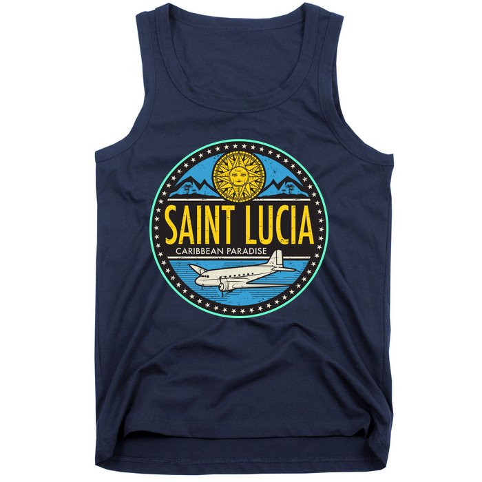 Saint Lucia Caribbean Paradise Tank Top