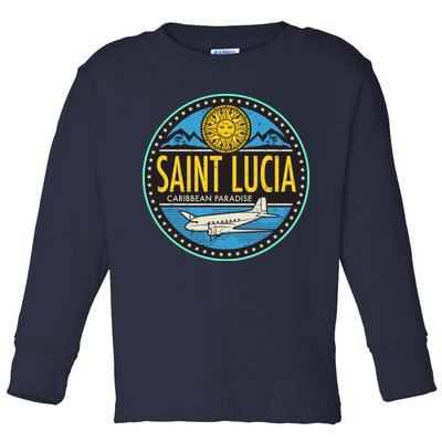 Saint Lucia Caribbean Paradise Toddler Long Sleeve Shirt