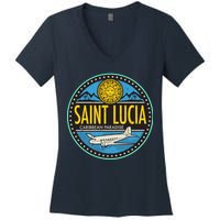 Saint Lucia Caribbean Paradise Women's V-Neck T-Shirt