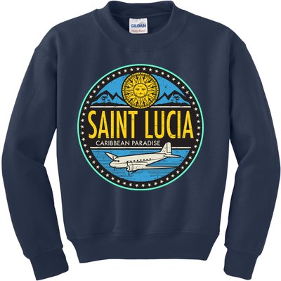 Saint Lucia Caribbean Paradise Kids Sweatshirt