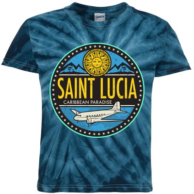 Saint Lucia Caribbean Paradise Kids Tie-Dye T-Shirt