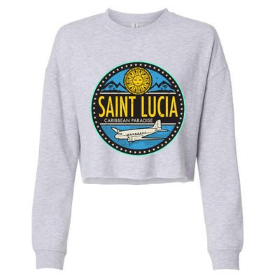 Saint Lucia Caribbean Paradise Cropped Pullover Crew