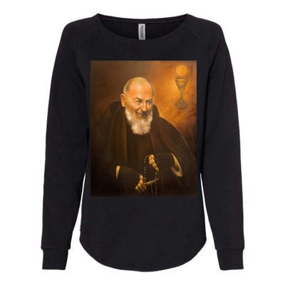 Saint Padre Pio Womens California Wash Sweatshirt