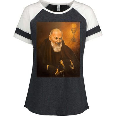 Saint Padre Pio Enza Ladies Jersey Colorblock Tee