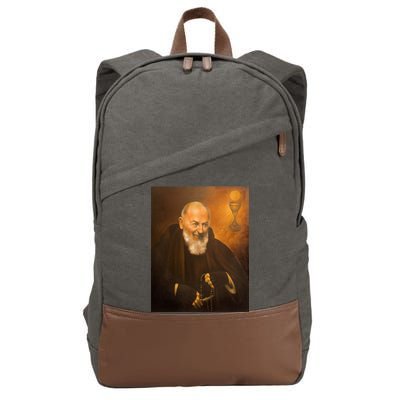 Saint Padre Pio Cotton Canvas Backpack