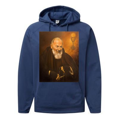 Saint Padre Pio Performance Fleece Hoodie