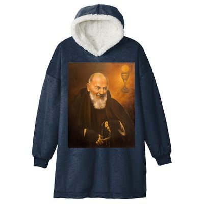 Saint Padre Pio Hooded Wearable Blanket