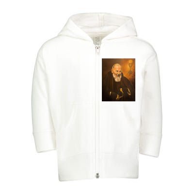 Saint Padre Pio Toddler Zip Fleece Hoodie