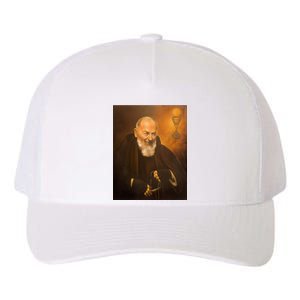 Saint Padre Pio Yupoong Adult 5-Panel Trucker Hat