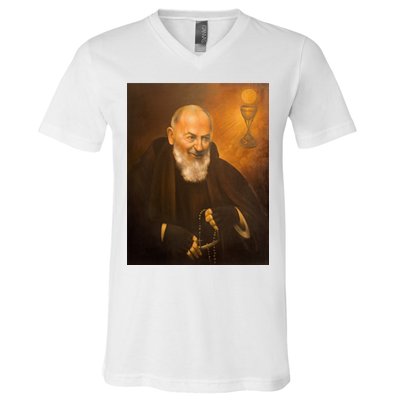 Saint Padre Pio V-Neck T-Shirt