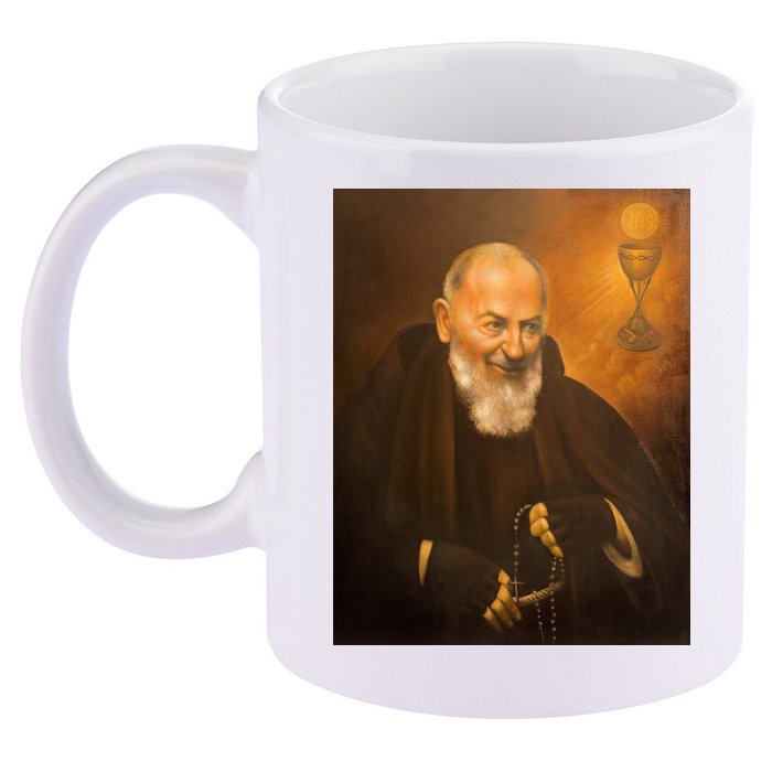 Saint Padre Pio 11oz C Handle Ceramic Mug