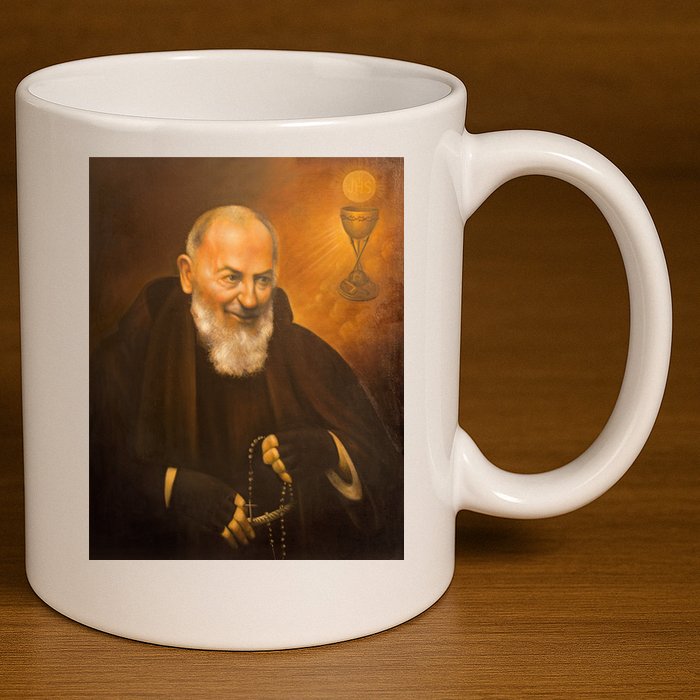 Saint Padre Pio 11oz C Handle Ceramic Mug