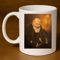 Saint Padre Pio 11oz C Handle Ceramic Mug