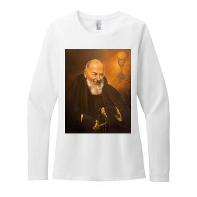 Saint Padre Pio Womens CVC Long Sleeve Shirt