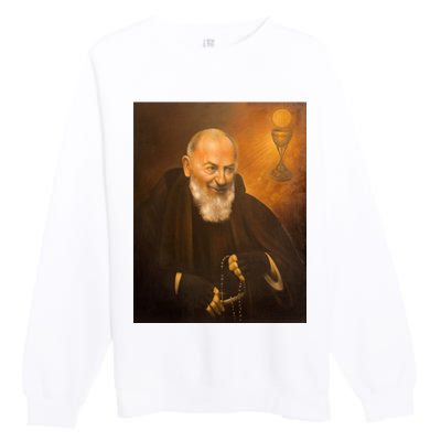 Saint Padre Pio Premium Crewneck Sweatshirt