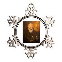 Saint Padre Pio Metallic Star Ornament