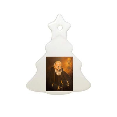 Saint Padre Pio Ceramic Tree Ornament