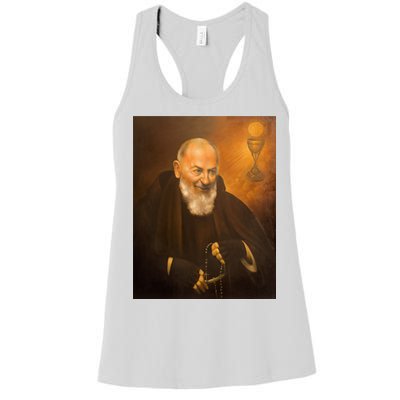 Saint Padre Pio Women's Racerback Tank