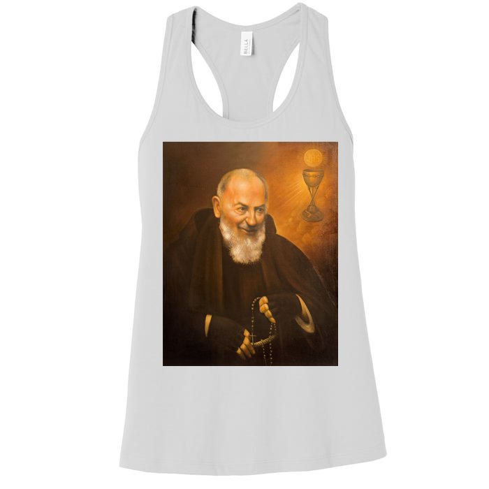 Saint Padre Pio Women's Racerback Tank