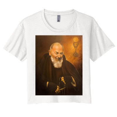 Saint Padre Pio Women's Crop Top Tee