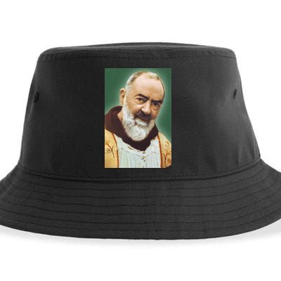 Saint Padre Pio Art Sustainable Bucket Hat