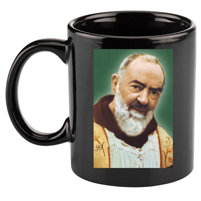 Saint Padre Pio Art 11oz C Handle Ceramic Mug