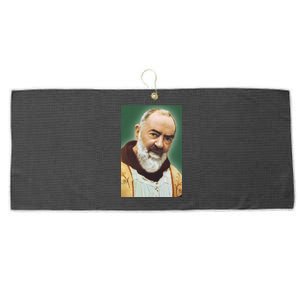 Saint Padre Pio Art Large Microfiber Waffle Golf Towel